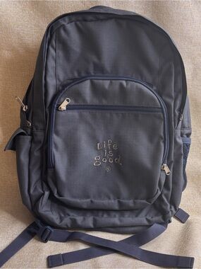 NWOT Life is Good Everyday Backpack ~ Gray Blue